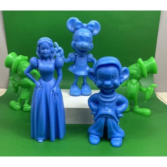 VTG 70's Louis Marx Walt Disney Minnie Snow White Dopey & 2 Jiminy Crickets - Picture 2 of 9